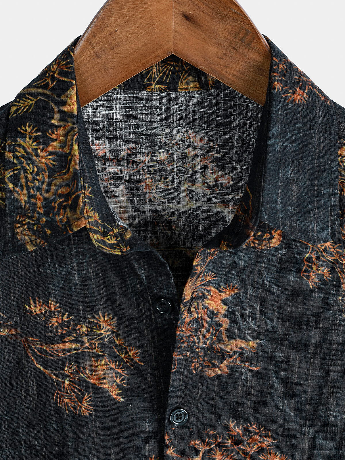 Breathable Retro Short-Sleeved Shirt with Vintage Print