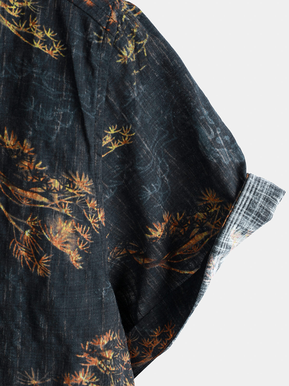 Breathable Retro Short-Sleeved Shirt with Vintage Print