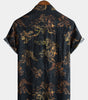 Breathable Retro Short-Sleeved Shirt with Vintage Print