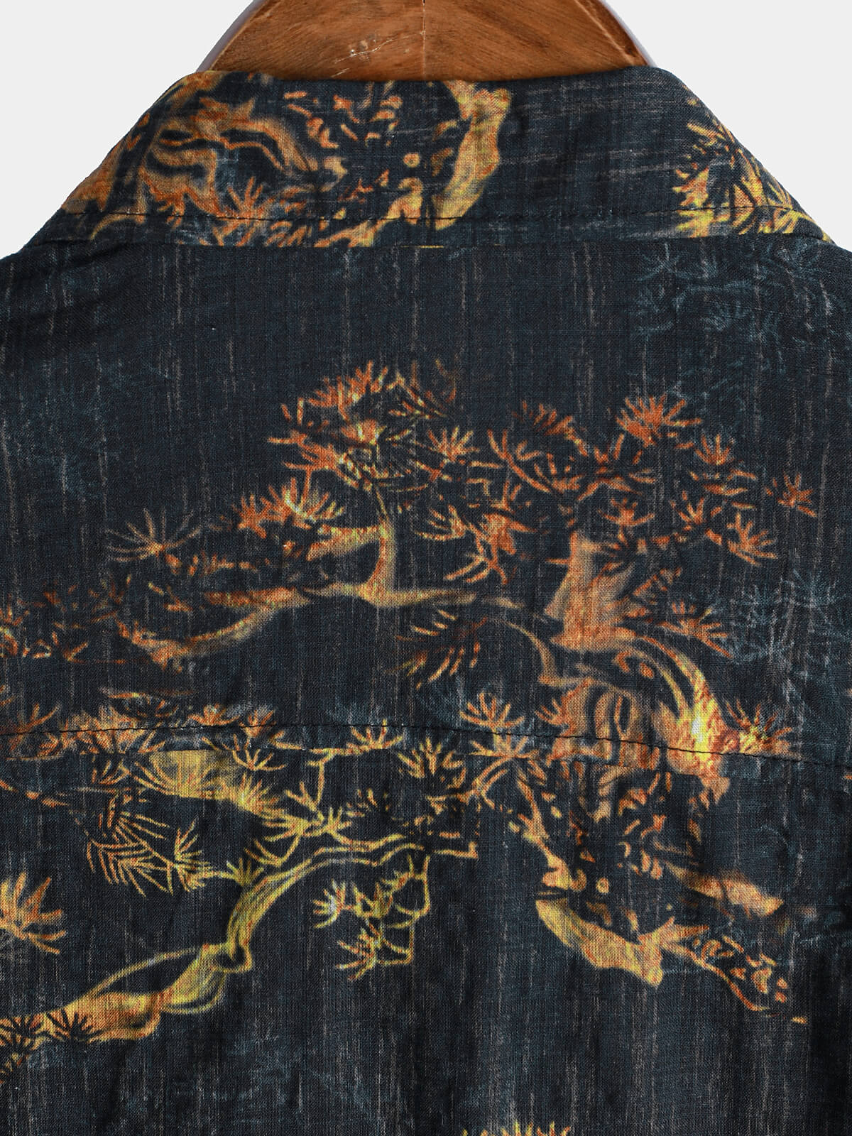 Breathable Retro Short-Sleeved Shirt with Vintage Print