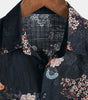 Men's Short-Sleeved Button-Up Shirt, Retro Floral Print, Perfect for Holidays