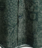 Men's Short-Sleeved Shirt with Retro Green Print Pocket