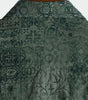 Men's Short-Sleeved Shirt with Retro Green Print Pocket
