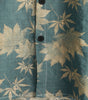 Men's Short Sleeve Summer Shirt with Pocket in Cotton and Maple Leaf