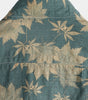 Men's Short Sleeve Summer Shirt with Pocket in Cotton and Maple Leaf