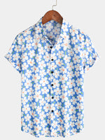 Men's Short Sleeve Casual Floral Print Shirt
