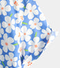 Light Blue Short-Sleeved Floral Print Shirt for Men