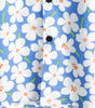 Light Blue Short-Sleeved Floral Print Shirt for Men
