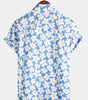 Men's Short Sleeve Casual Floral Print Shirt