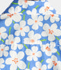 Light Blue Short-Sleeved Floral Print Shirt for Men
