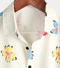 White Floral Print Summer Shirt for Men