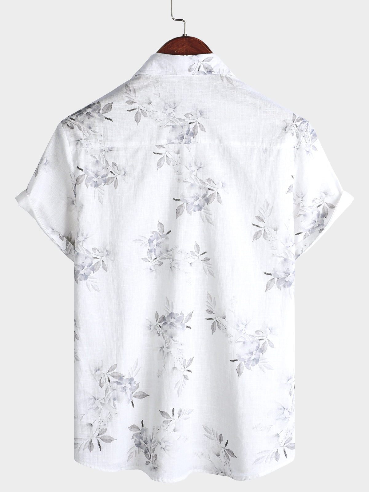 Elegant Short-Sleeved Floral Print Shirt for Men