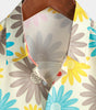Men's Casual Summer Beach Short Sleeve Button-Up Floral Shirt