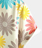 Men's Casual Summer Beach Short Sleeve Button-Up Floral Shirt