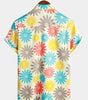Men's Casual Summer Beach Short Sleeve Button-Up Floral Shirt