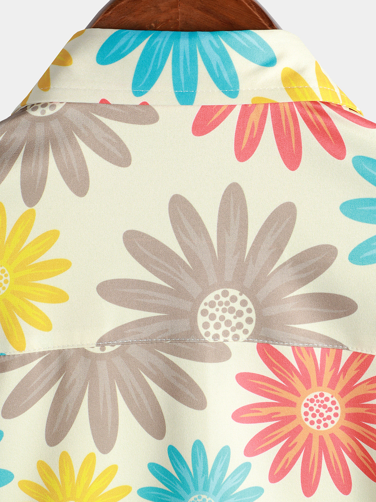 Men's Casual Summer Beach Short Sleeve Button-Up Floral Shirt
