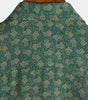 Short-sleeved shirt with green retro geometric print pocket for men