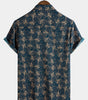 Men's Retro Print Summer Shirt with Pocket