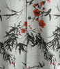 Vintage Summer Short-Sleeve Shirt with Red Floral Pattern