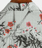 Vintage Summer Short-Sleeve Shirt with Red Floral Pattern