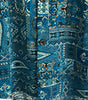 Retro Blue Short-Sleeved Button-Up Shirt for Men