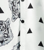 Men's Short Sleeve Hawaiian Tiger Print Summer Shirt