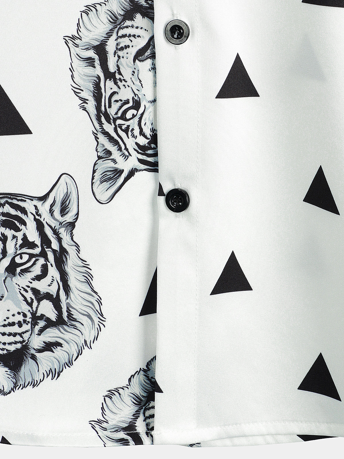 Men's Short Sleeve Hawaiian Tiger Print Summer Shirt