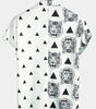 Men's Short Sleeve Hawaiian Tiger Print Summer Shirt
