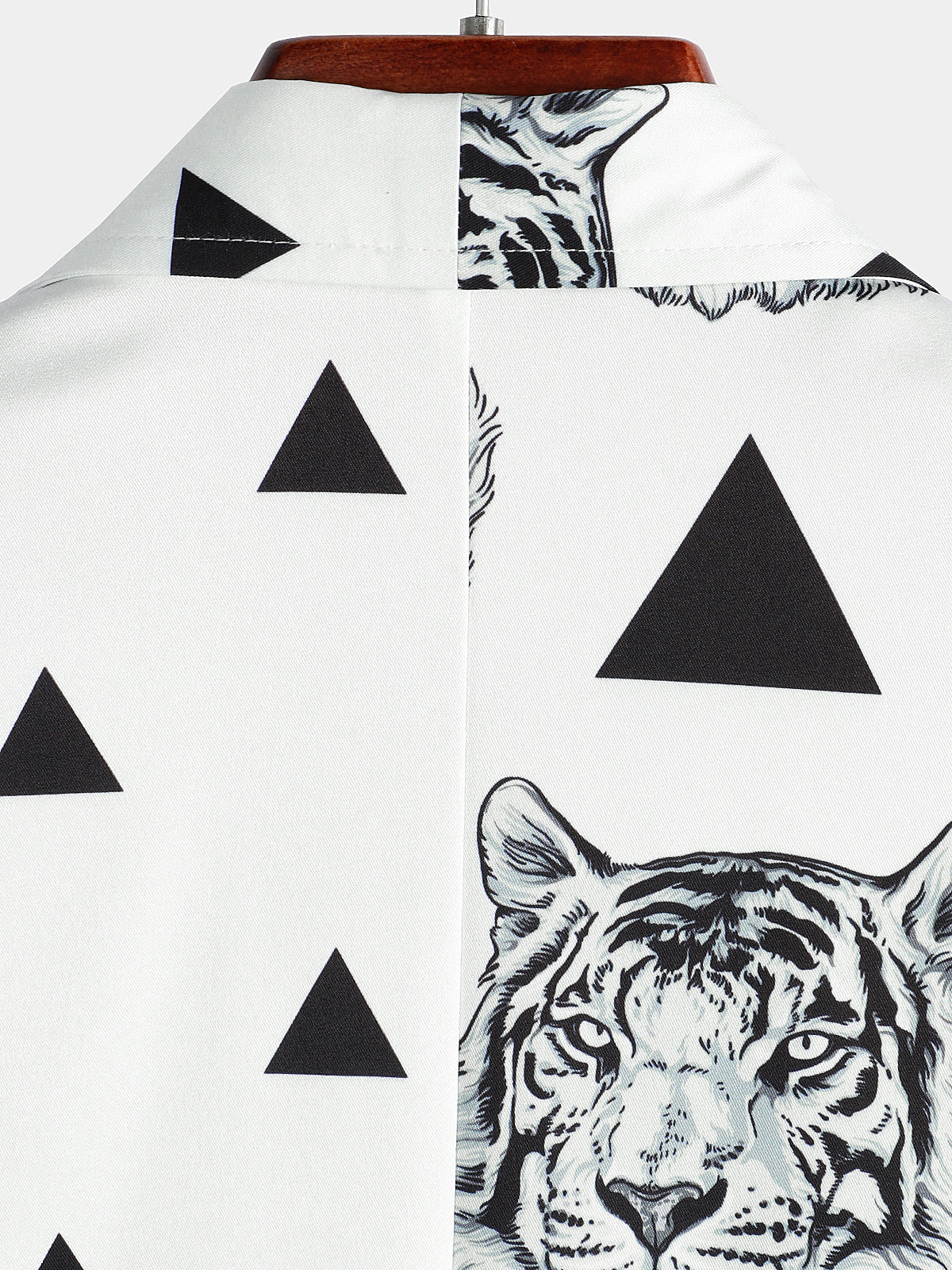 Men's Short Sleeve Hawaiian Tiger Print Summer Shirt