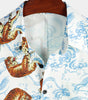 Men's Short Sleeve Hawaiian Tiger Print Summer Shirt