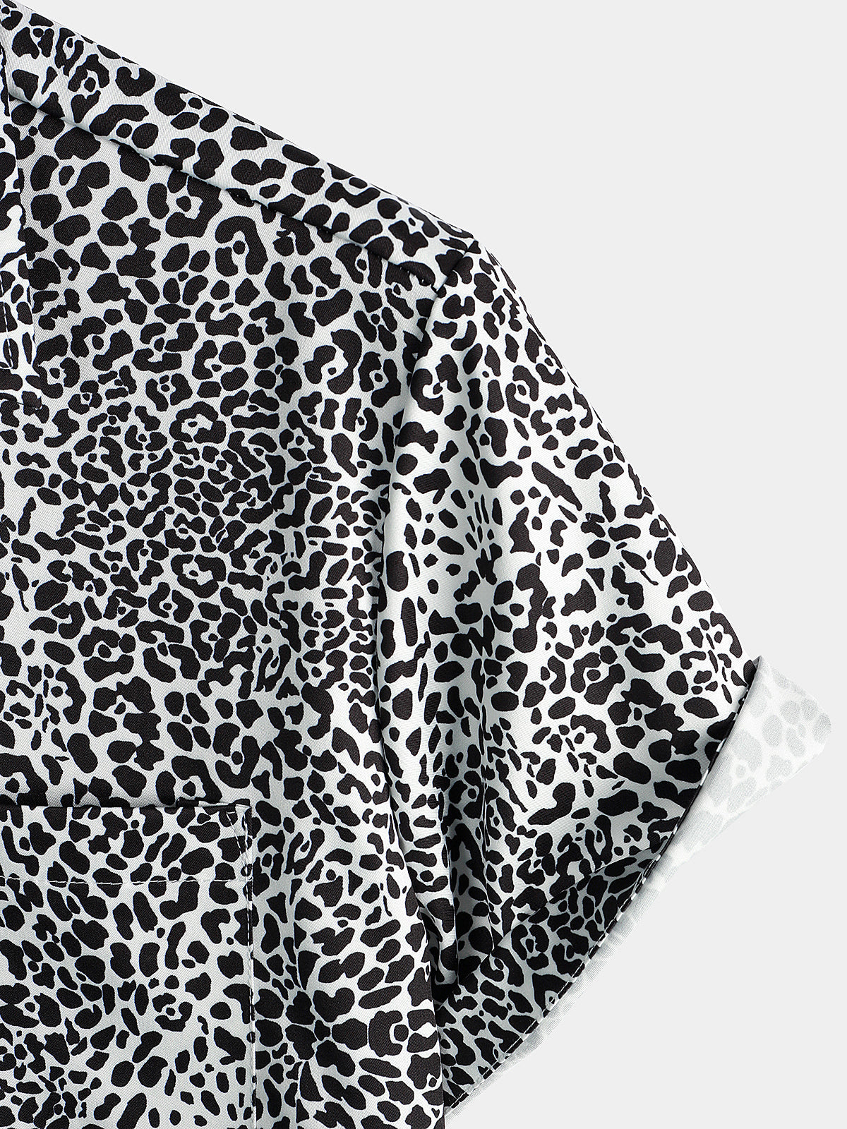 Men's Short Sleeve Hawaiian Shirt with Leopard Print