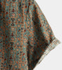 Retro Tribal Bohemian Brown Short-Sleeved Shirt with Vintage Paisley Print for Men from the 70s