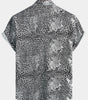 Men's Short Sleeve Hawaiian Shirt with Leopard Print