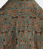 Retro Tribal Bohemian Brown Short-Sleeved Shirt with Vintage Paisley Print for Men from the 70s