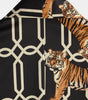 Men's Short Sleeve Tiger and Rose Print Shirt