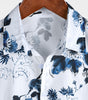 Men's Casual Short Sleeve Cotton Floral Shirt