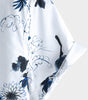 Men's Casual Short Sleeve Cotton Floral Shirt