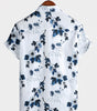 Men's Casual Short Sleeve Cotton Floral Shirt