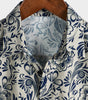 Men's Short Sleeve Casual Shirt, Floral Pattern, Perfect for Parties