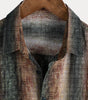 Men's Casual Short Sleeve Shirt, Retro Striped Print, Ideal for Parties