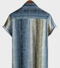 Men's Retro Gradient Striped Short Sleeve Shirt