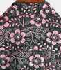 Short-sleeved Hawaiian shirt with pink floral pockets for men