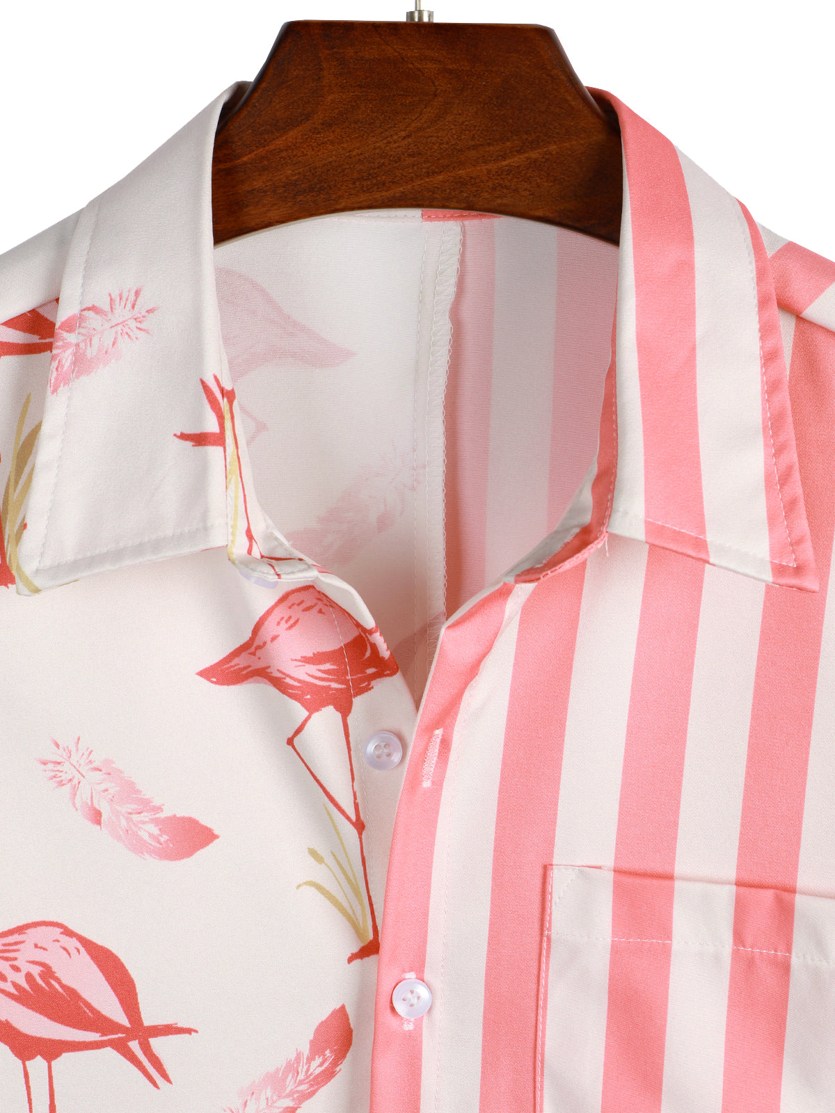 Striped Flamingo Summer Shirt