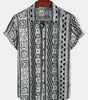 Men's Short Sleeve Button-Up Bohemian Hawaiian Shirt