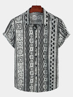 Men's Short Sleeve Button-Up Bohemian Hawaiian Shirt