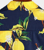 Hawaiian Beach Summer Holiday Short Sleeve Shirt with Tropical Lemon Print for Men