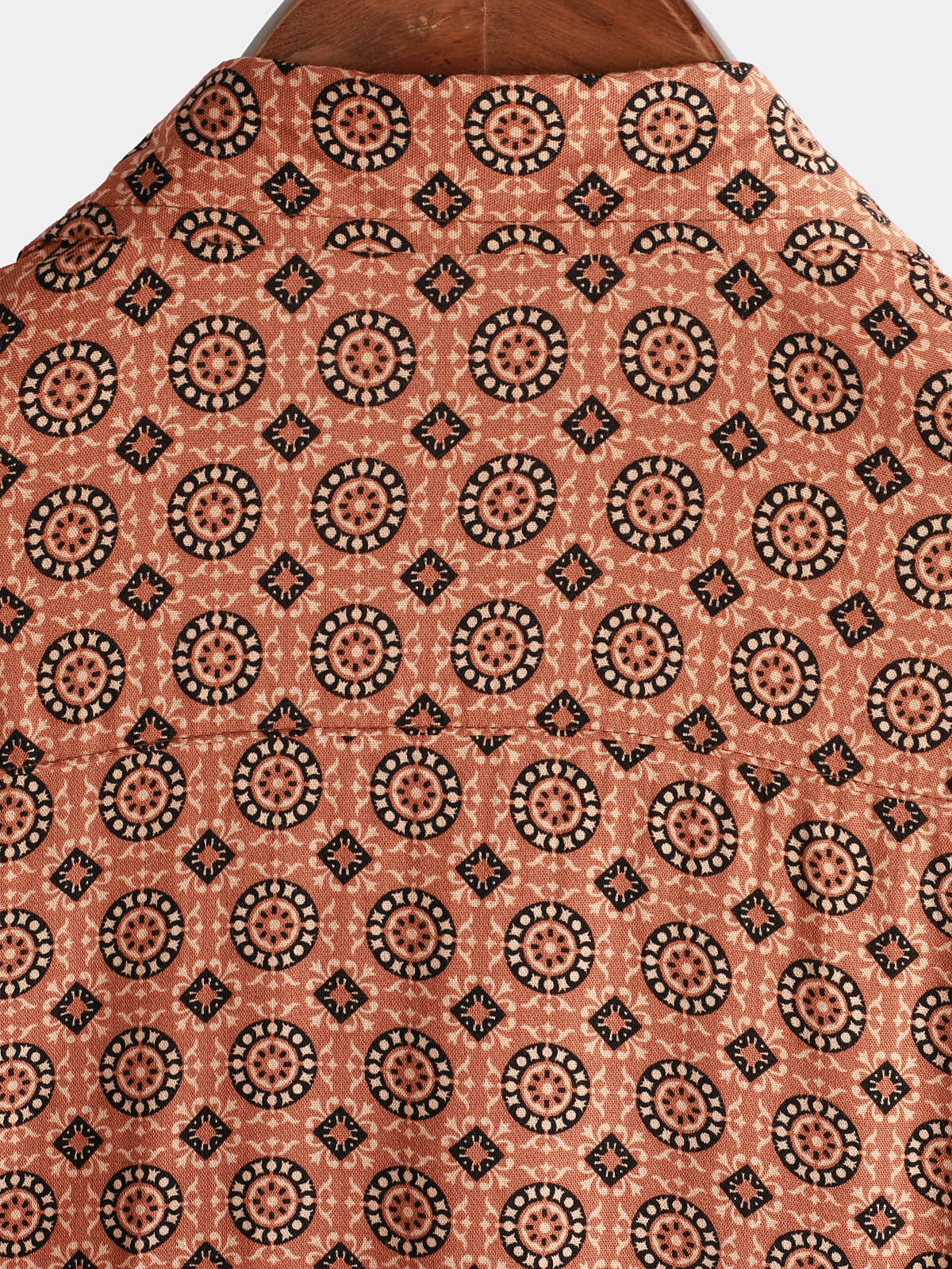 Vintage Short-Sleeved Button-Up Shirt for Men