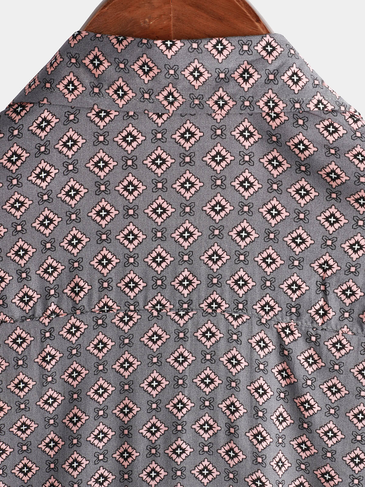Men's Vintage Geometric Summer Beach Short Sleeve Shirt