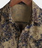 Men's Casual Vintage Short Sleeve Shirt, Retro Floral Print