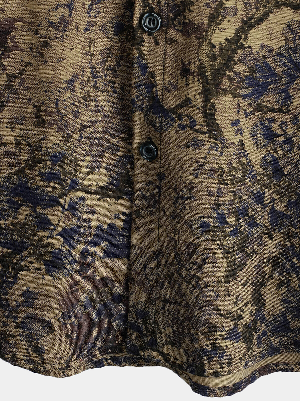 Men's Casual Vintage Short Sleeve Shirt, Retro Floral Print